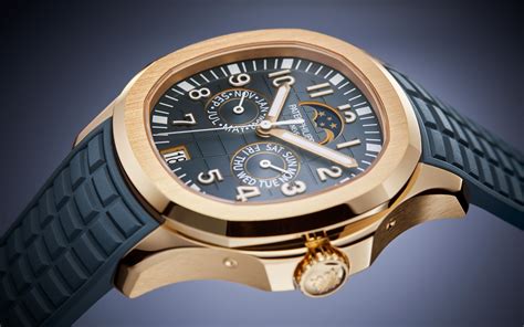 patek philippe aquanaut rose gold blue